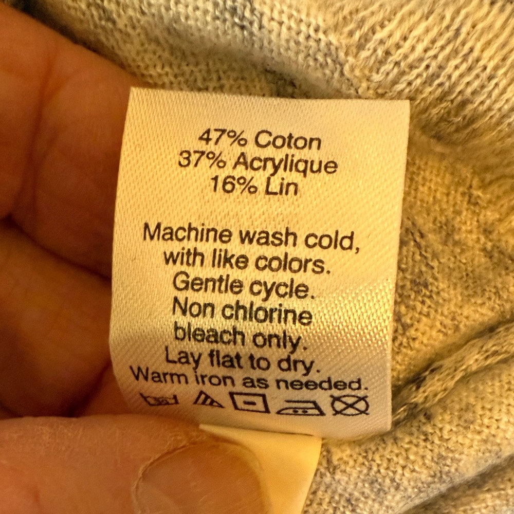 J. Crew Heathered Blue/Gray Long Sleeve Top - Picture 5 of 5